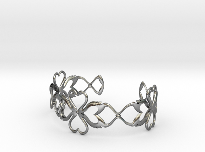 Swan-Heart Bracelet 3d printed