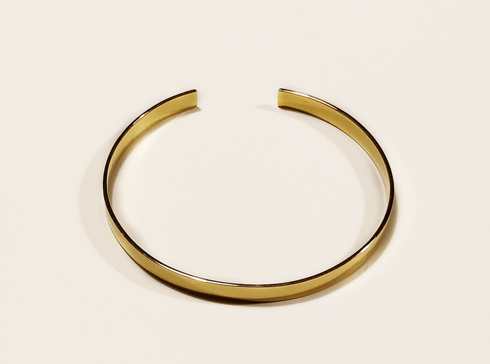 Armbånd Kreds (Danish = Bracelet circle) 3d printed Polished Brass