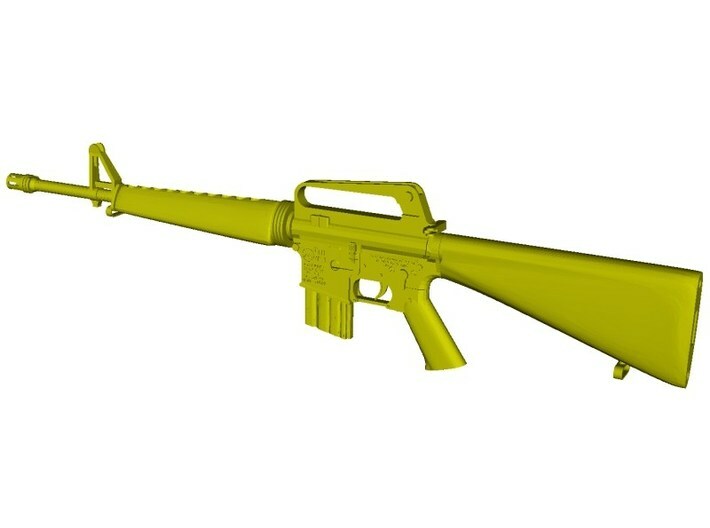 1/24 scale Colt M-16A1 rifle w 20rnds mag x 1 3d printed