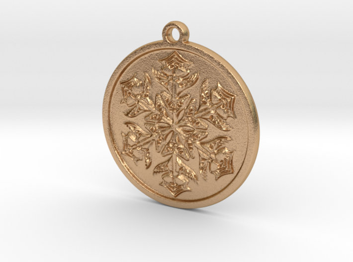 Snowflake pendant 3d printed