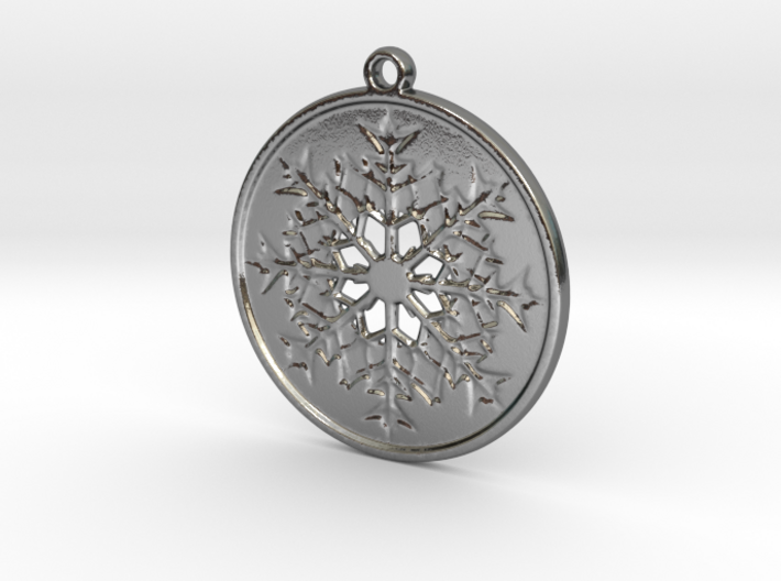 Snowflake pendant 3d printed