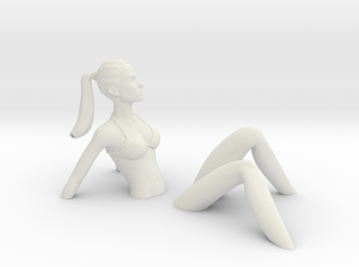 Sinking Girl Art Sculpture 3d printed 