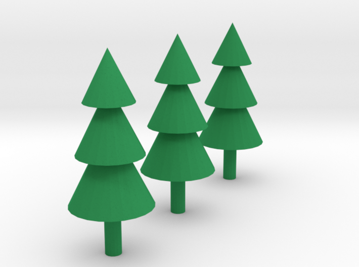 Trees Miniatures ( Set of 3 ) 3d printed