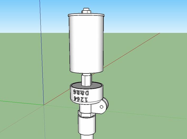 D&RGW Single Chime Steam Whistle 3d printed 
