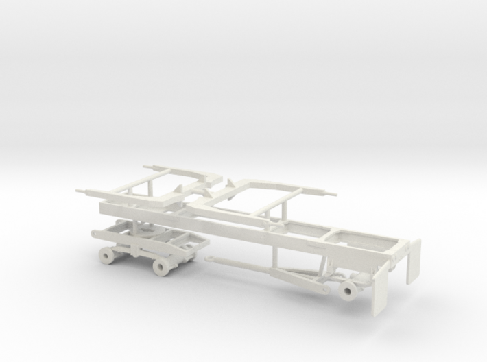 1/64th 20' log trailer, tandem axle front axle, gb 3d printed