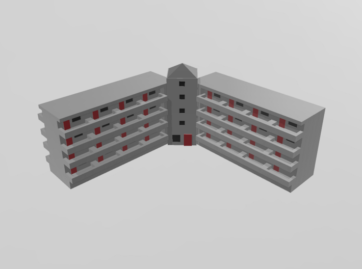 Residential Complex 1/285 3d printed
