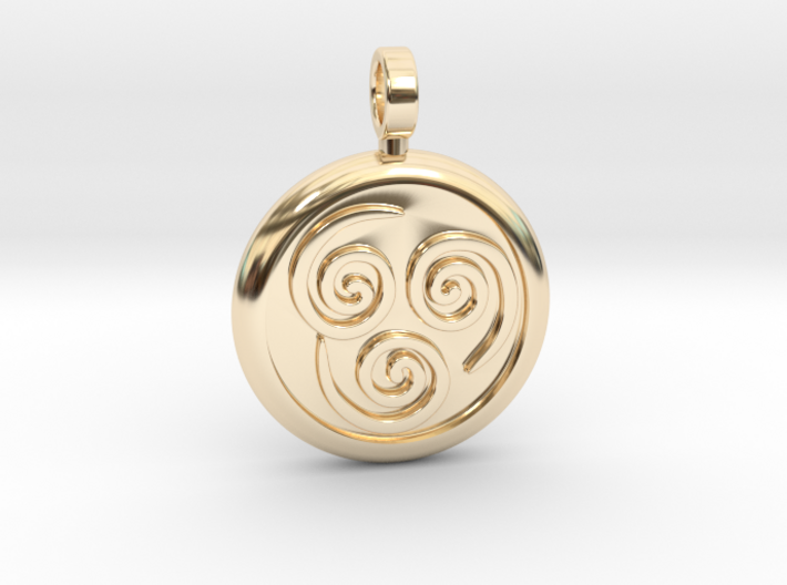 Airbending Pendant from Avatar the Last Airbender 3d printed
