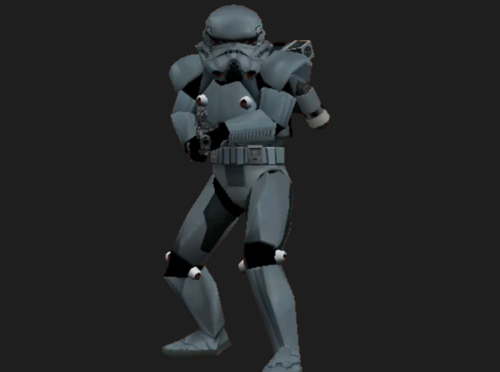 Imperial Dark trooper Battlegrounds, Legion scale 3d printed
