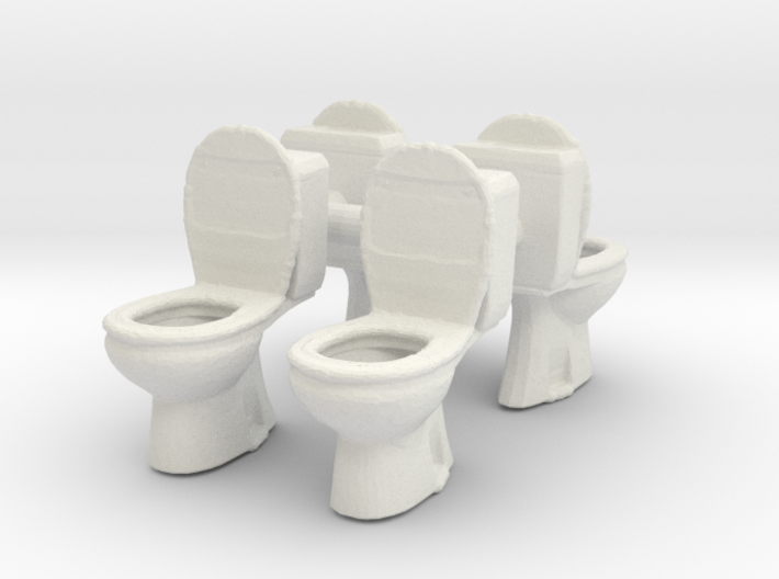 Toilet WC (x4) 1/56 3d printed