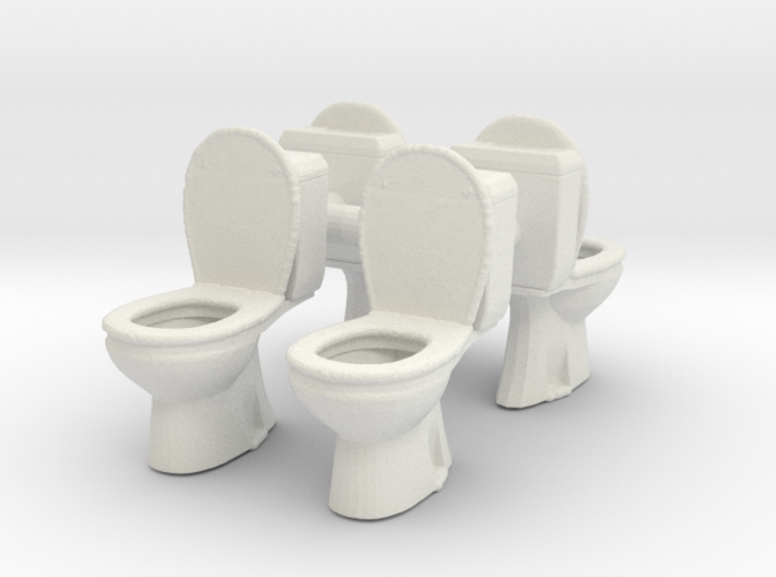 Toilet WC (x4) 1/43 3d printed