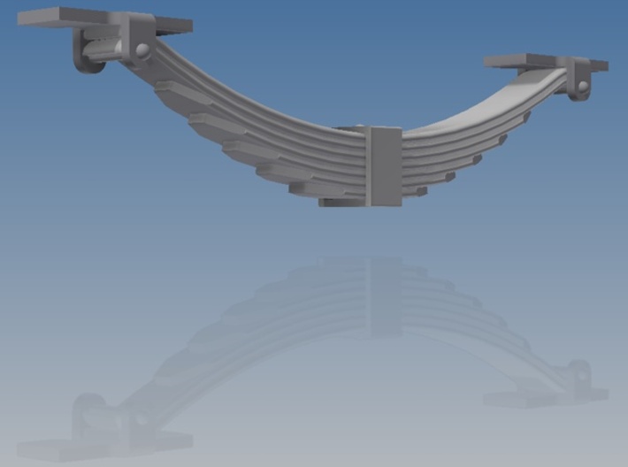 RCH 1923 7-Leaf Springs - 24 assorted 3d printed 7.12.L :- 7-leaf for 12-inch solebars Loaded