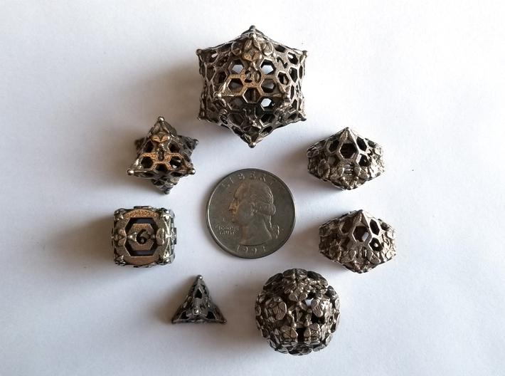 Bees Set Dice with D00 - Balanced 3d printed 