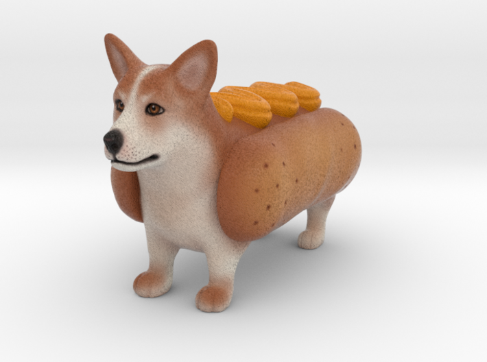 hotdog Welsh Corgi 3d printed 