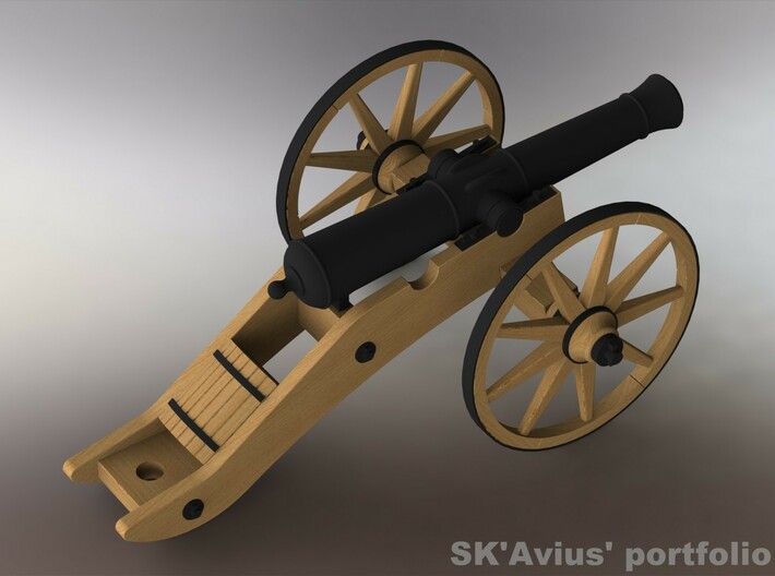 French cannon (1812) 3d printed 