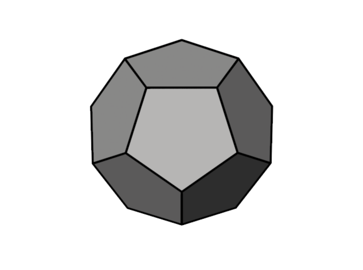 Dodecahedron 10mm 3d printed Dodecahedron 10mm