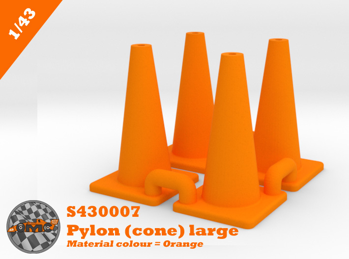 OMCS430007 Pylon, large (1/43) 3d printed OMCS430007 Orange Material colour
