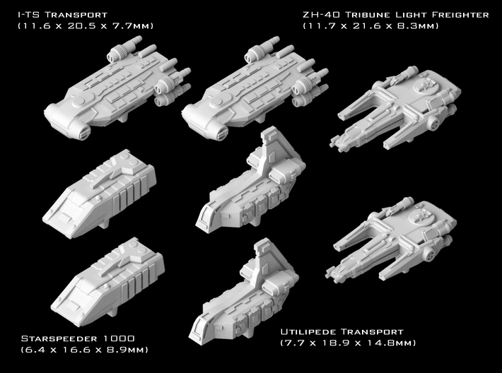 (Armada) Galaxy's Edge Transport Set 3d printed