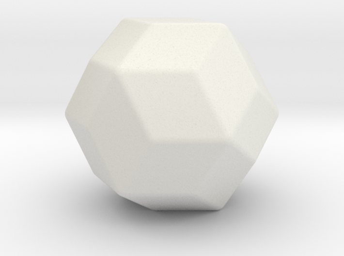 Rhombic Triacontahedron - 1 Inch - Round V2 3d printed