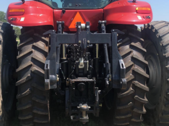 (1) RED ROW-CROP TRACTOR REAR FIXED 3 PNT 3d printed