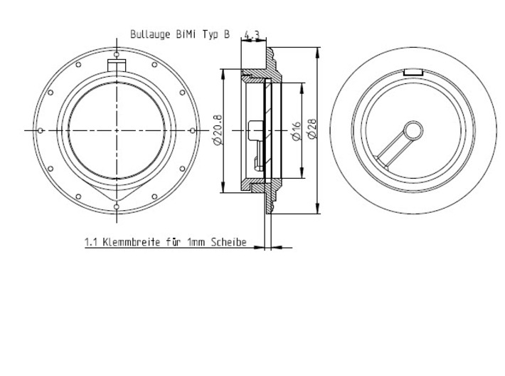 Bullaugen (5 Stück) BM-Boot 1:25 3d printed 