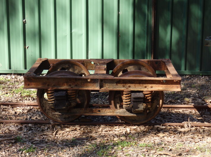 Brass Bochum Union Bogie 3d printed Prototype wagon at Illawarra Light Railway Museum