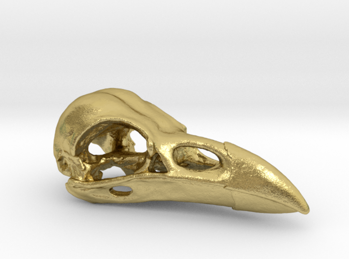 Small Raven Skull Necklace 3d printed