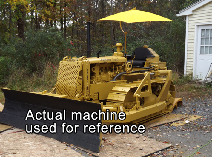 Ho Scale D47U Bulldozer   (Twin Pack) 3d printed real machine shown for reference 