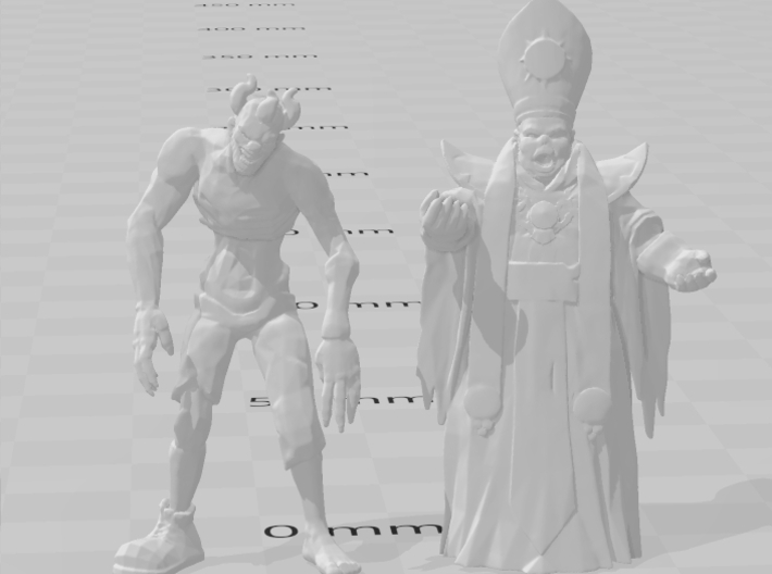 Zombie Pope miniature model fantasy games rpg dnd 3d printed