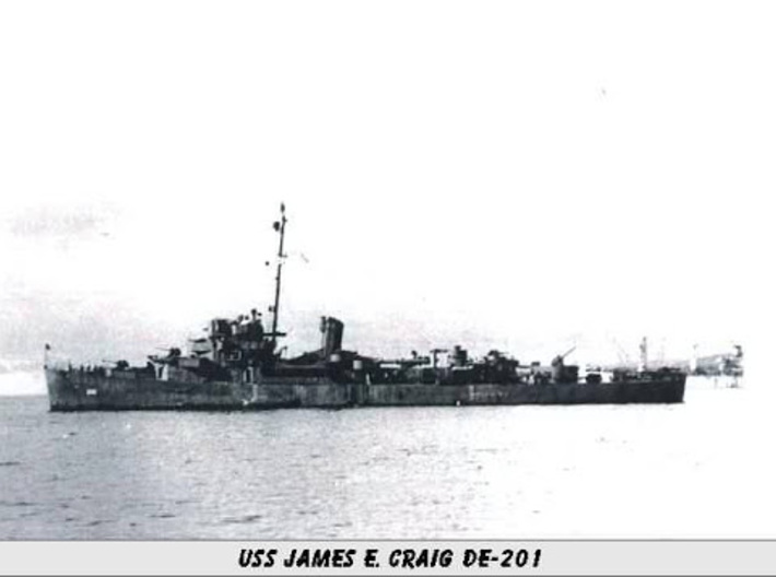 Nameplate USS James E. Craig DE-201 3d printed Buckley-class destroyer escort USS James E. Craig  DE-201.