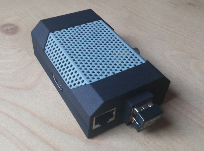 Pi Case 3d printed The fully assembled custom Raspberry Pi case!