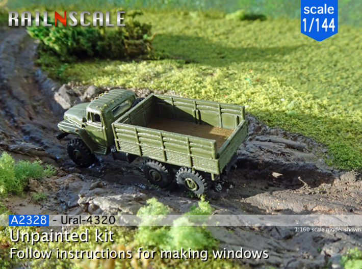 Ural-4320 Pritsche (1/144) 3d printed 