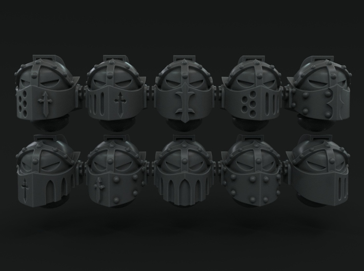 10-20x Knightly Visor Variety Pack Helmets 3d printed