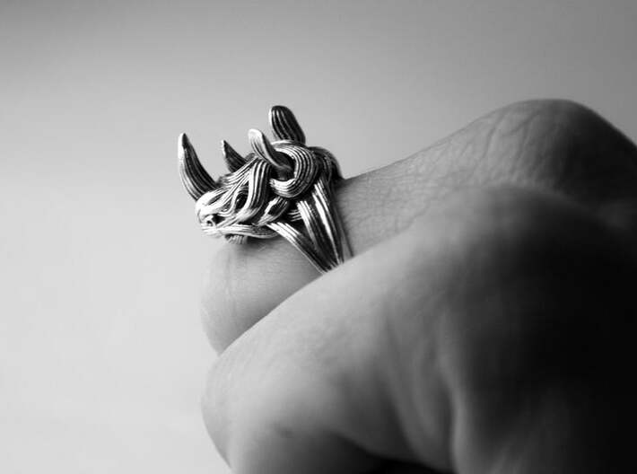 the Rhinoceros Ring  3d printed 