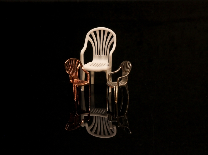 Plastic chair Pendant/miniature (37mm) 3d printed 