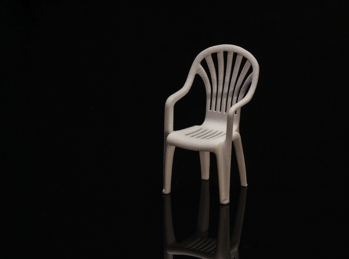 Plastic Chair Miniature (57mm) 3d printed