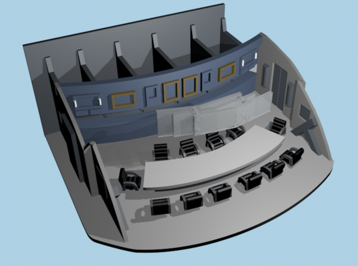 1/350 TUC Refit Officer's Mess/Dining Room 3d printed