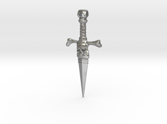 Skull Dagger Keychain 3d printed