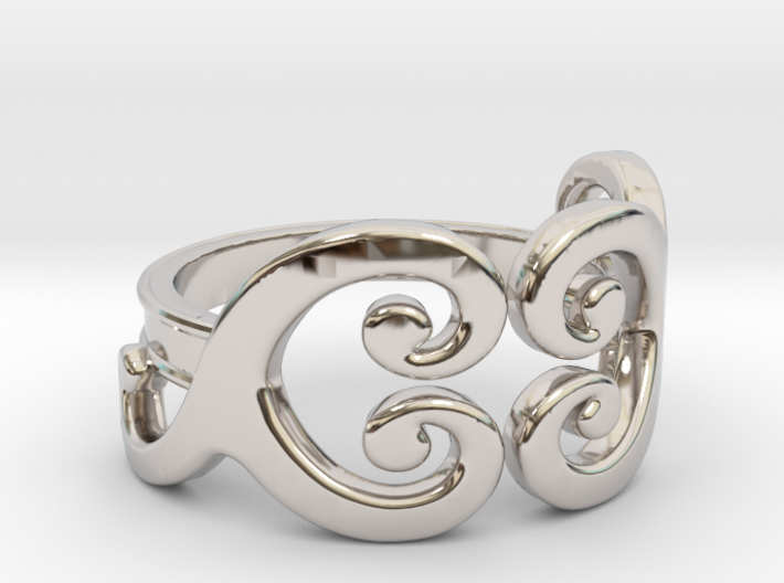 Swirls [ring] 3d printed
