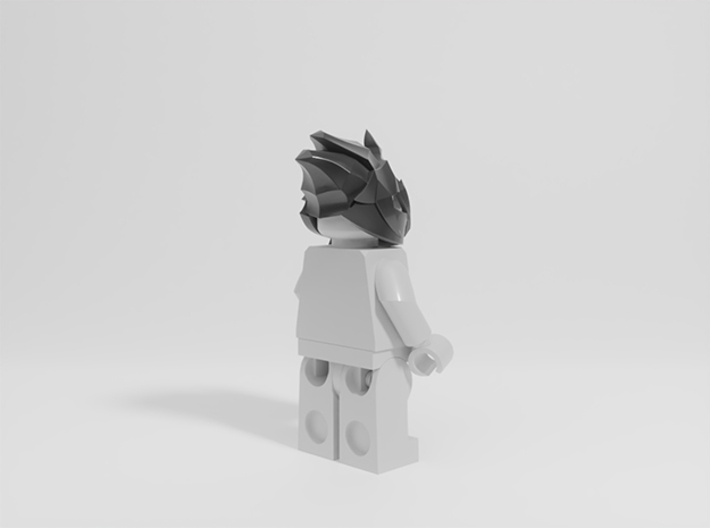 Cave Orc Helmet & Shield 3d printed 3D render, minifig not included, print comes raw & unpainted