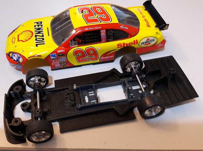 Chassis for SCX NASCAR Fusion/Impala/Camry 3d printed 