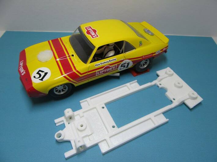 Chassis for Scalextric 1969 Camaro Z28 3d printed 