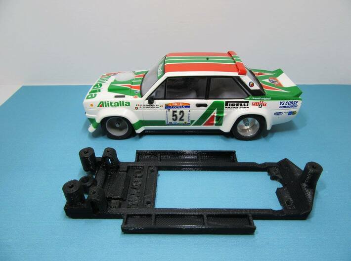 Chassis for SCX Fiat 131 Abarth 3d printed 