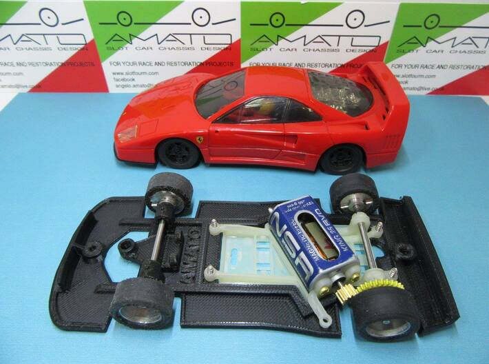 Chassis for Scalextric Ferrari F40 3d printed 
