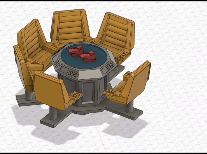 Starcom - Starbase Command - Briefing Room Seat 3d printed 