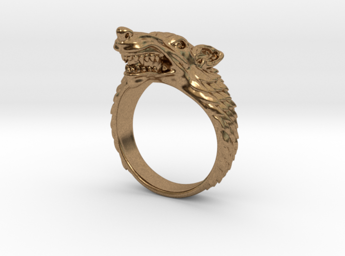 Size 9 Direwolf Ring 3d printed 