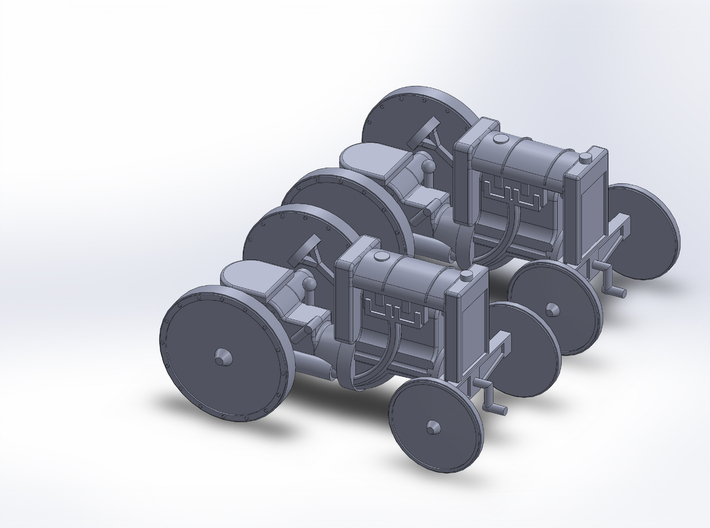 N TWO 1920 FORDSON LIGHT INDUSTRIAL TRACTOR 3d printed