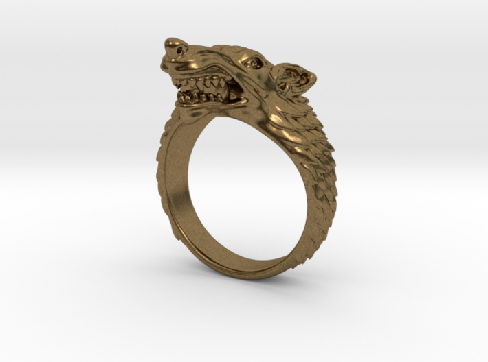 Size 12 Direwolf Ring 3d printed 