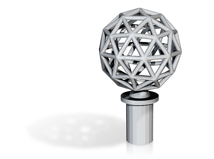 Finial Plug - geodesic sphere 3d printed Generic Render