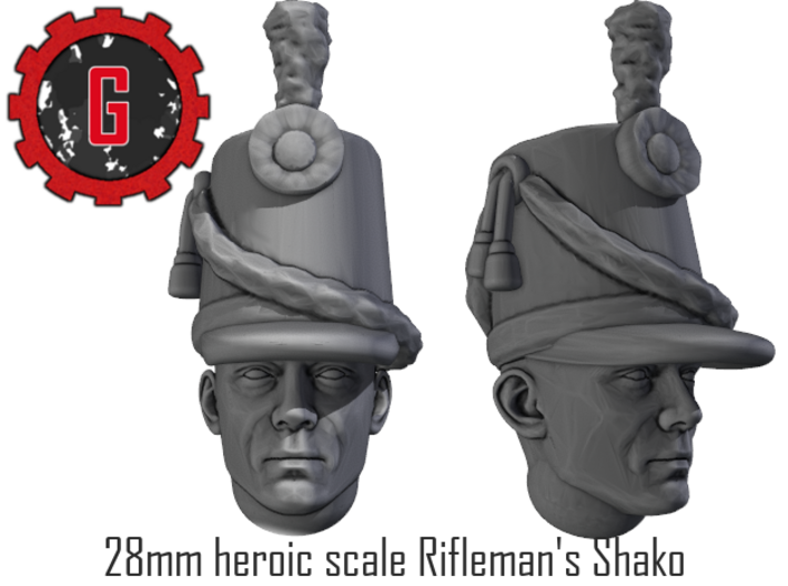 28mm heroic scale Rifleman Shako 3d printed