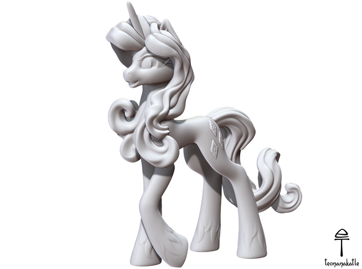 Rarity My Little Pony (Plastic, 8.4 cm tall) 3d printed